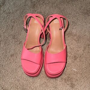 Pink Wild Fable platform heels